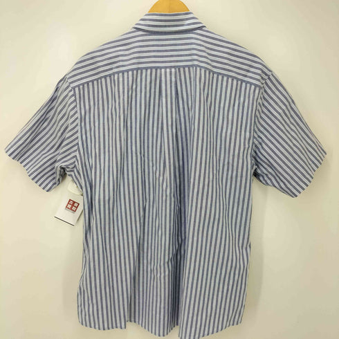 エディーバウアー Eddie Bauer WRINKLE RESISTANT ストライプ ボタンダウン S/S シャツ メンズ import:L