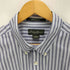 エディーバウアー Eddie Bauer WRINKLE RESISTANT ストライプ ボタンダウン S/S シャツ メンズ import:L
