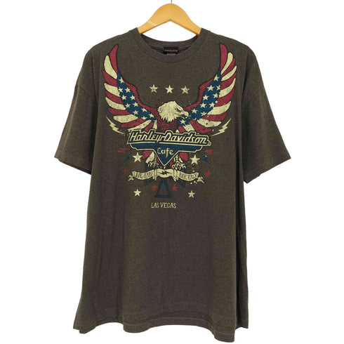 ハーレーダビッドソン HARLEY-DAVIDSON USA製 両面プリント イーグル クルーネックTシャツ メンズ 2XL