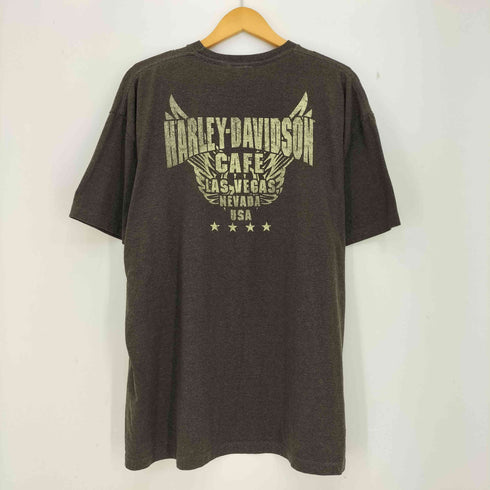 ハーレーダビッドソン HARLEY-DAVIDSON USA製 両面プリント イーグル クルーネックTシャツ メンズ 2XL
