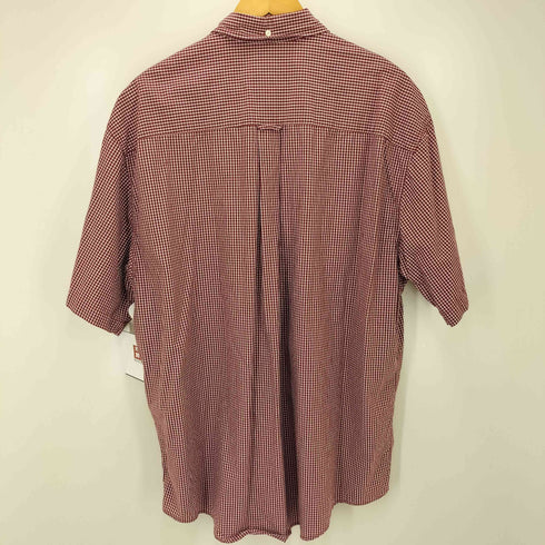 エディーバウアー Eddie Bauer 90-00S 白タグ ギンガムチェック ボタンダウン S/S シャツ メンズ import:L