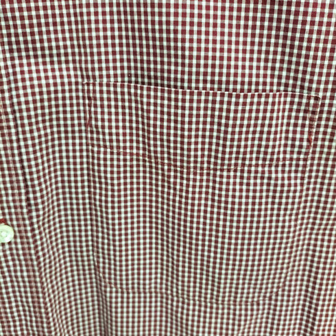 エディーバウアー Eddie Bauer 90-00S 白タグ ギンガムチェック ボタンダウン S/S シャツ メンズ import:L