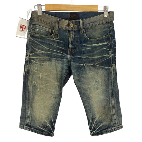 ジャックローズ JACKROSE ハラコ パッチ スターカン ダメージ デニム ショート パンツ ショーツ Y2K メンズ 29