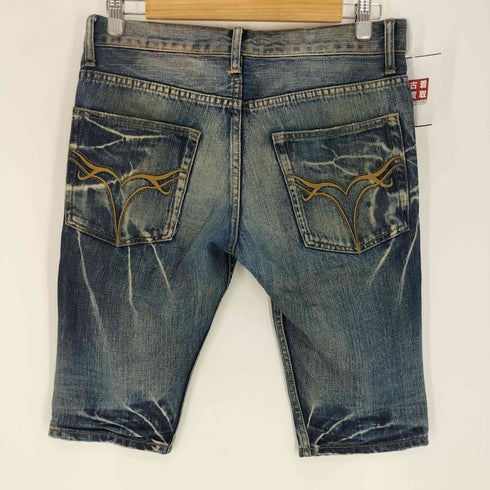 ジャックローズ JACKROSE ハラコ パッチ スターカン ダメージ デニム ショート パンツ ショーツ Y2K メンズ 29