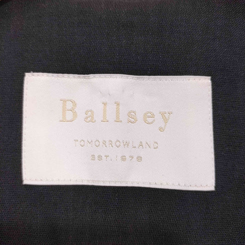 ボールジー BALLSEY リネン混ノーカラージャケット レディース 38