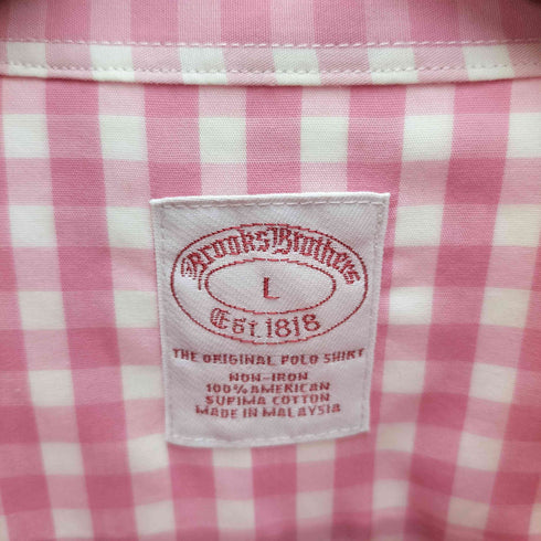 ブルックスブラザーズ BROOKS BROTHERS Est.1818 SUPIMA COTTON THE ORIGINAL POLO SHIRT ギンガムチェック S/S ポロカラー シャツ メンズ import:L