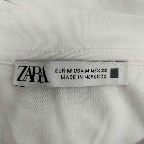 ザラ ZARA フロントプリント S/S Tシャツ レディース import:M