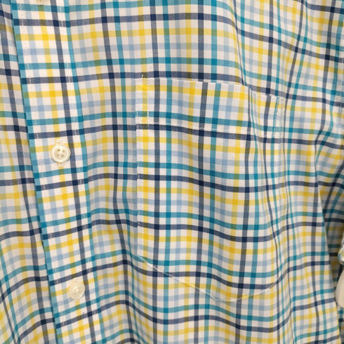エルエルビーン L.L.Bean WRINKLE RESISTANT TRADITIONAL FIT チェック ボタンダウン S/S シャツ メンズ import:L