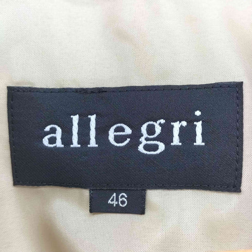 アレグリ allegri 麻 3B テーラードジャケット メンズ JPN:46