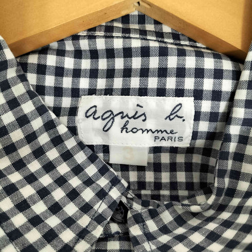 アニエスベーオム Agnes b.homme ギンガムチェック ポケット レギュラーカラーシャツ メンズ 3