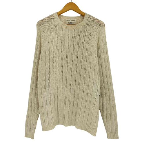 バナナリパブリック BANANA REPUBLIC 白タグ 香港製 メッシュ クルーネックニット メンズ import:S