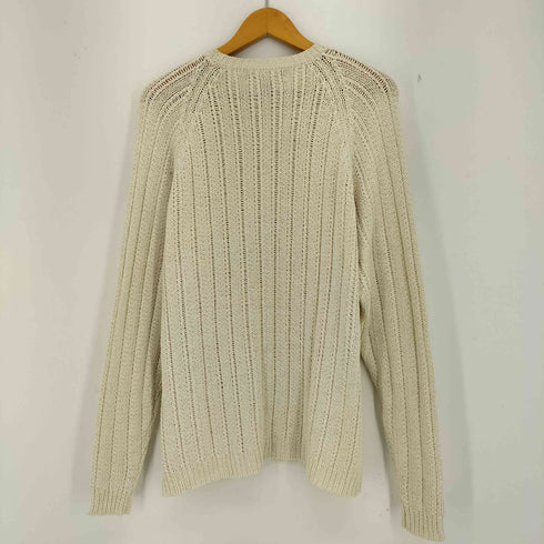 バナナリパブリック BANANA REPUBLIC 白タグ 香港製 メッシュ クルーネックニット メンズ import:S