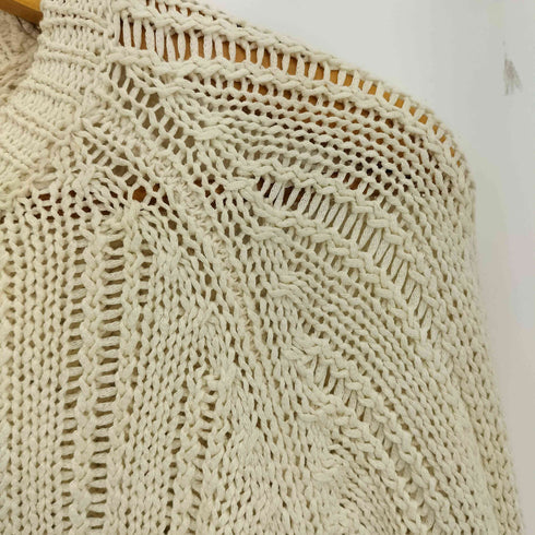 バナナリパブリック BANANA REPUBLIC 白タグ 香港製 メッシュ クルーネックニット メンズ import:S