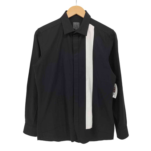 シーケーカルバンクライン ck Calvin Klein 比翼 ライン 長袖シャツ メンズ import:M