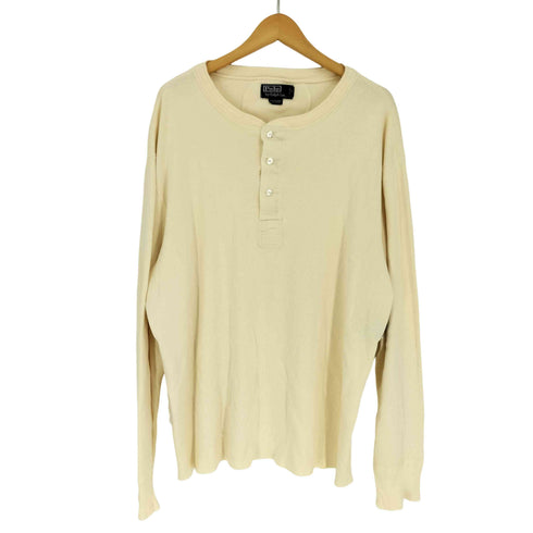 ポロバイラルフローレン Polo by RALPH LAUREN ロングリブ ヘンリーネック コットン ニット サーマル カットソー ビッグサイズ メンズ import:XXL