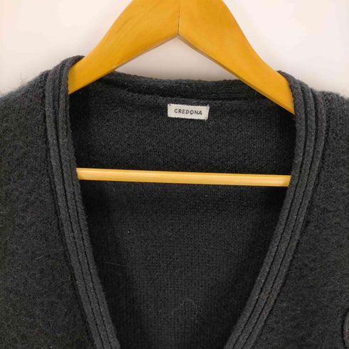 クレドナ CREDONA CREST EMBROIDERY MOHAIR KNIT CARDIGAN レディース FREE