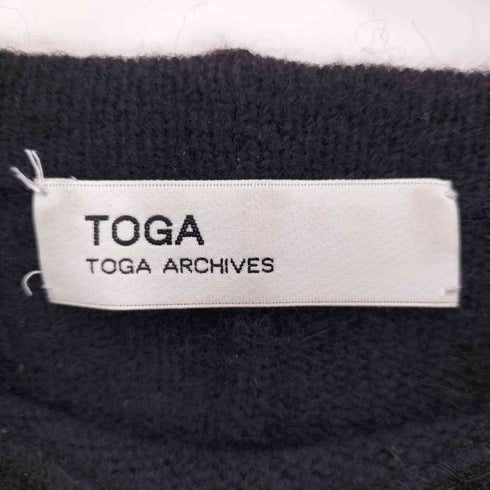 トーガアーカイブス TOGA ARCHIVES ネイティブ 装飾 バックアジャスターベルト ボトルネック ベビーアルパカ混 ニット セーター レディース JPN:1