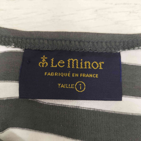 ルミノア Le minor フランス製 ボーダー ボートネック L/S カットソー バスクシャツ レディース 1
