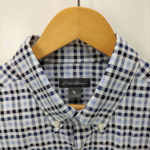 エディーバウアー Eddie Bauer チェック 柄 コットン ボタンダウン L/S シャツ メンズ import:L