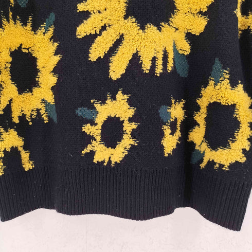 ひまわり柄ニット レディース import:M