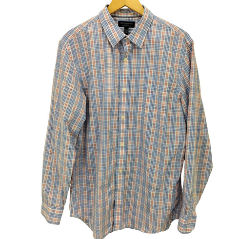 バナナリパブリック BANANA REPUBLIC NON IRON TAILORED SLIM チェック ボタンダウン L/S シャツ メンズ 16 1/2