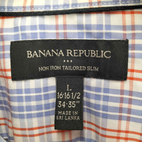 バナナリパブリック BANANA REPUBLIC NON IRON TAILORED SLIM チェック ボタンダウン L/S シャツ メンズ 16 1/2