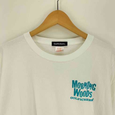 GOLFICKERS GOLF MORNING WOODS キャラクター両面プリント L/S クルーネック Tシャツ メンズ import:XL