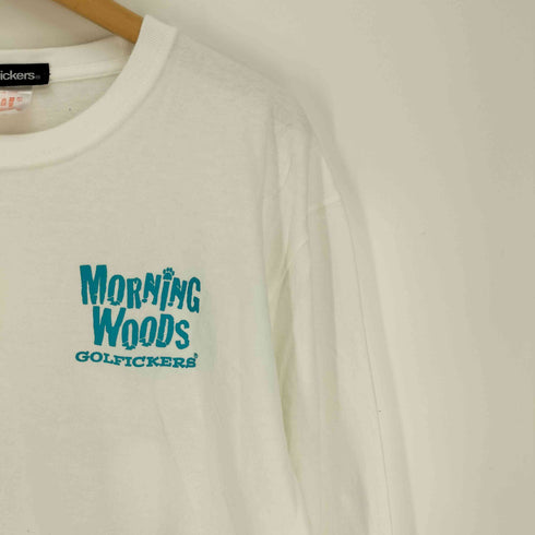 GOLFICKERS GOLF MORNING WOODS キャラクター両面プリント L/S クルーネック Tシャツ メンズ import:XL