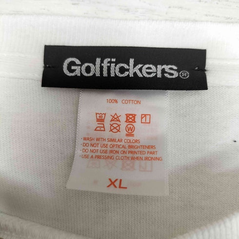 GOLFICKERS GOLF MORNING WOODS キャラクター両面プリント L/S クルーネック Tシャツ メンズ import:XL