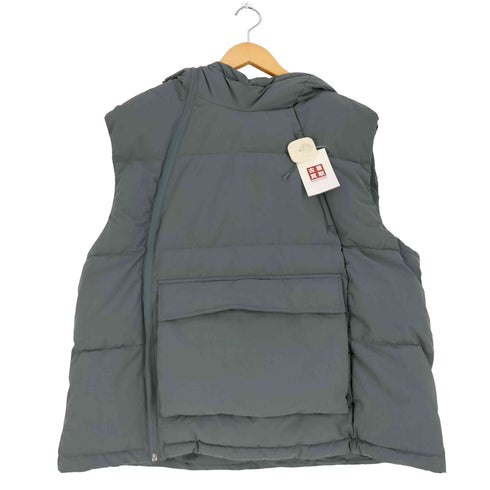 エイチアンドエム H&M フロントポケット ナイロン フーデッド 中綿 パデッドベスト メンズ import:L