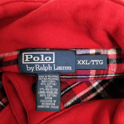 ポロバイラルフローレン Polo by RALPH LAUREN ポニー刺繍 裏地チェック 中綿 パデッド ベスト メンズ XXL