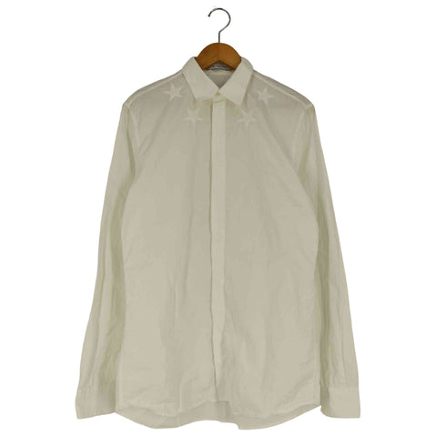 ジバンシィ GIVENCHY スター エンブロイダリー 比翼 シャツ メンズ 39