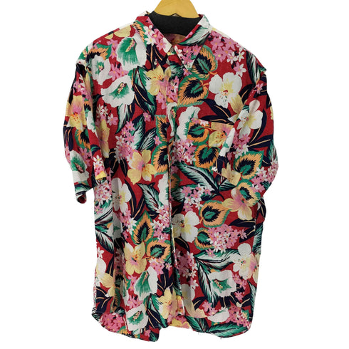 GARYS&COMPANY 90-00S USA製 BD S/S 花柄シャツ メンズ import:XL