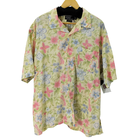 ポロバイラルフローレン Polo by RALPH LAUREN 90S CLAYTON S/S 花柄オープンカラーシャツ メンズ import:XL