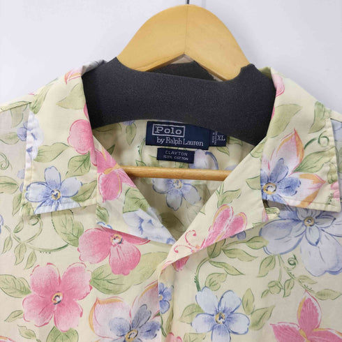 ポロバイラルフローレン Polo by RALPH LAUREN 90S CLAYTON S/S 花柄オープンカラーシャツ メンズ import:XL
