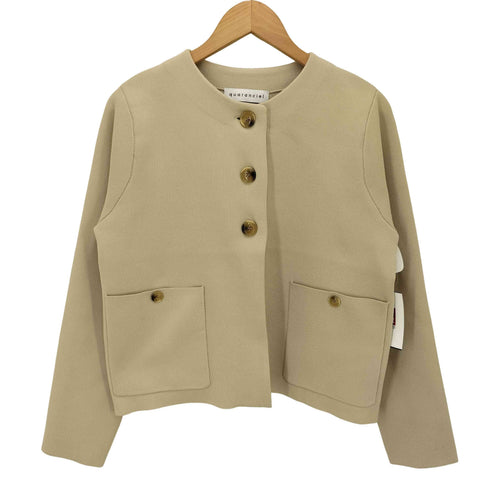 quaranciel 24SS ノーカラー クラシカル ジャケット カーディガン レディース FREE