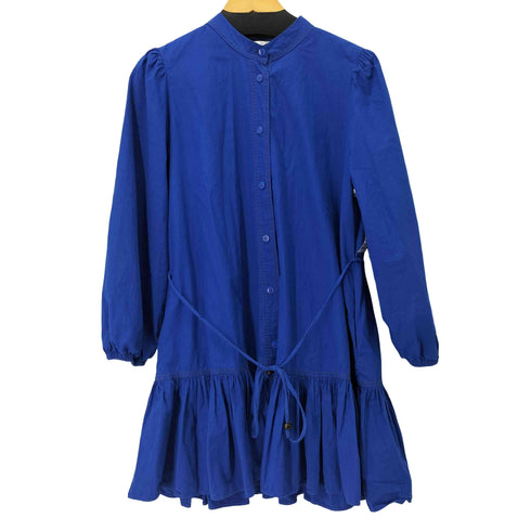 ザラ ZARA L/Sノーカラーシャツワンピース レディース import:L