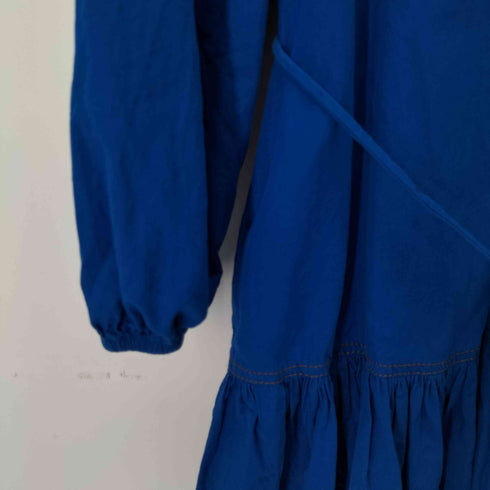 ザラ ZARA L/Sノーカラーシャツワンピース レディース import:L
