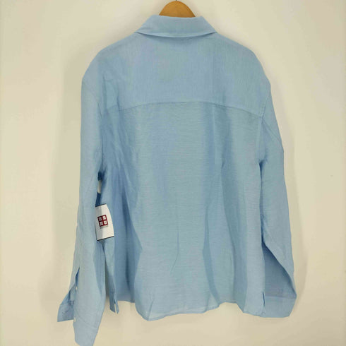 ザラ ZARA 25SS TEXTURE― テクスチャー レーヨン混 L/S シャツ メンズ import:XL