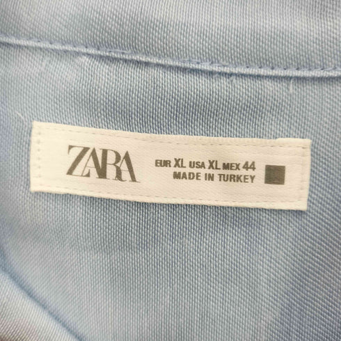 ザラ ZARA 25SS TEXTURE― テクスチャー レーヨン混 L/S シャツ メンズ import:XL