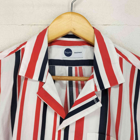 バグッタ Bagutta ストライプ柄開襟シャツ メンズ JPN:M
