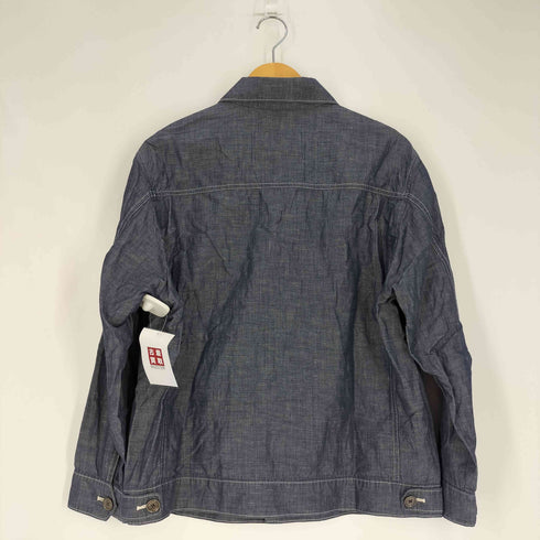 アクアスキュータム AQUASCUTUM リネンブレンド ステッチデザイン シャツジャケット メンズ import:L