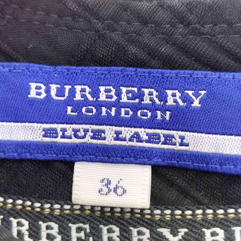 バーバリーズ BURBERRYS 膝丈 チェック ベルトデザイン 半袖ワンピース レディース JPN:36