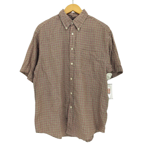 ギャップ Gap 香港製 半袖 チェック ボタンダウン シャツ メンズ import:M