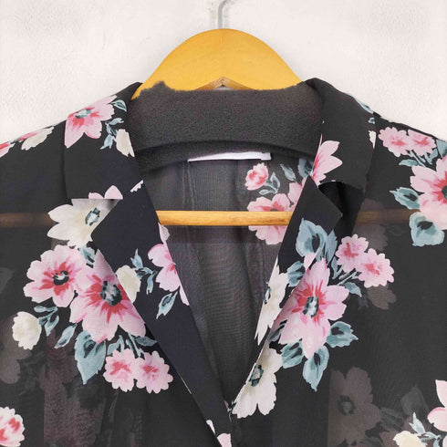 ローリーズファーム LOWRYS FARM 花柄シアー S/S シャツワンピース レディース JPN:M