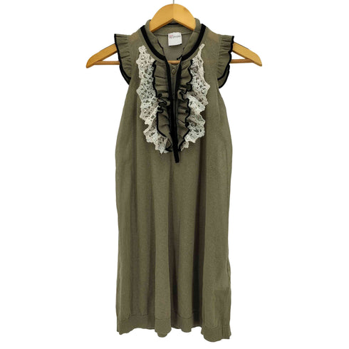 レッドヴァレンティノ RED VALENTINO RED コットンナイロン レース シアー フリルワンピース レディース import:S
