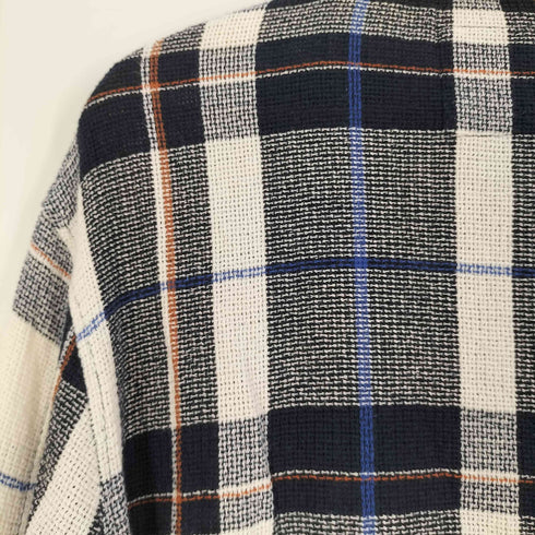 ザラ ZARA RELAXED FIT メッシュ チェックシャツ メンズ import:L