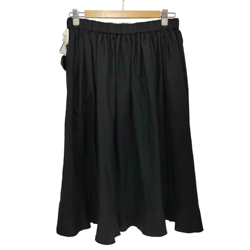 ブラックコムデギャルソン BLACK COMME des GARCONS AD2008 ウール ギャザー ミディアム スカート レディース JPN:S