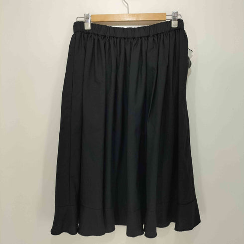 ブラックコムデギャルソン BLACK COMME des GARCONS AD2008 ウール ギャザー ミディアム スカート レディース JPN:S