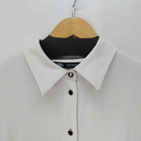 ザラ ZARA ベルト付 シャツドレス レディース import:M